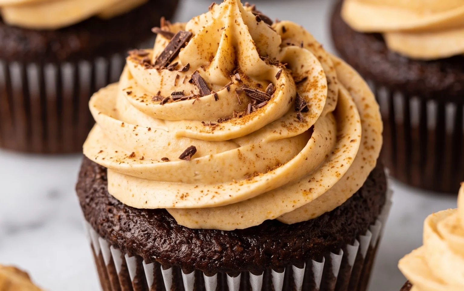 Chocolate Pumpkin Cupcakes